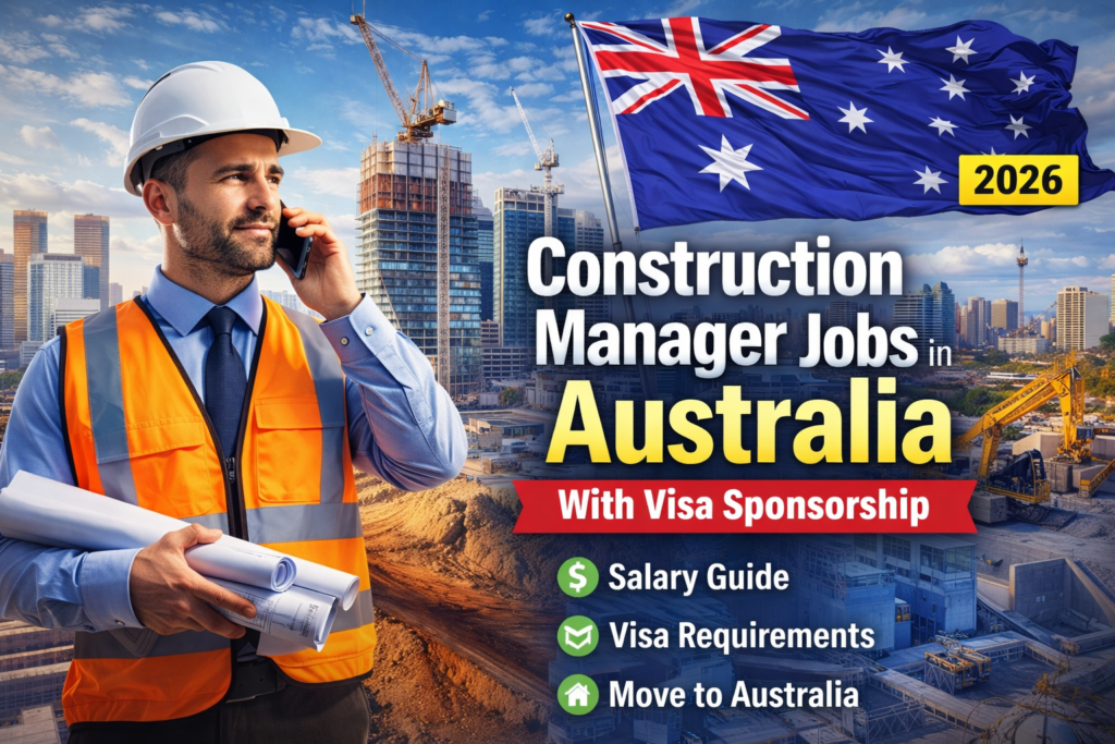 Construction manager jobs in Australia with visa sponsorship salary guide
