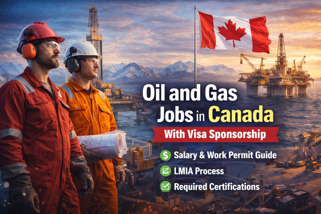 Oil and gas jobs in Canada with visa sponsorship 2026 salary guide LMIA work permit and certification requirements